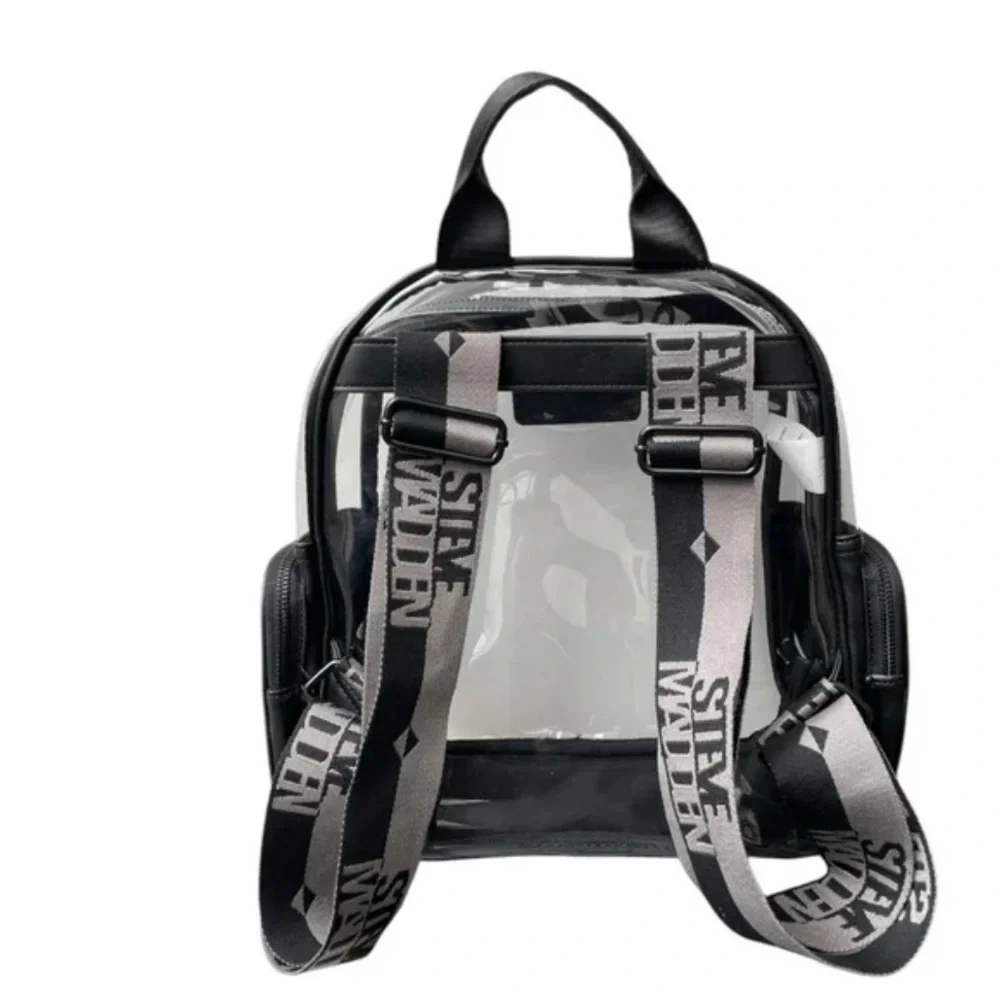 Steve Madden Birma clear logo back‎ pack set